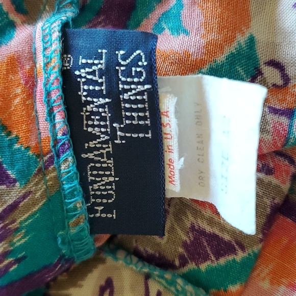 80s vintage sz 12 rayon skirt - Picture 4 of 10